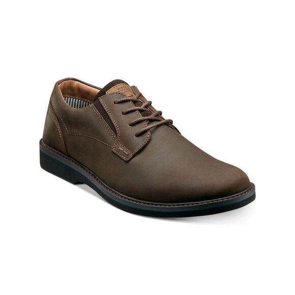 NUNN BUSH Mens Brown Blind Eyelets Gel Insert Barklay Leather Oxford Shoes 11